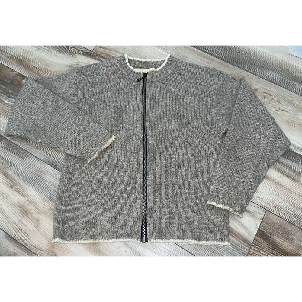 Women's VTG Eddie Bauer Collectibles Sweater M Wool Zip Cardigan